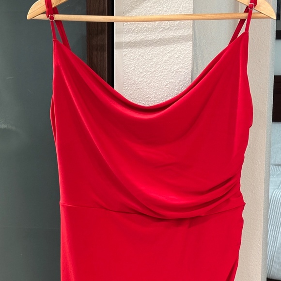 Laundry By Shelli Segal Draped Cocktail Dress - Red Size 10 - Picture 3 of 7